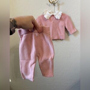 Little Me Pink Knit Two-Piece Set